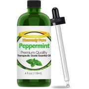 Heavenly Pure Peppermint Essential Oil - Therapeutic Grade for Diffuser, Aromatherapy, Skin, Hair, Soap Making, Dropper - 4 fl oz