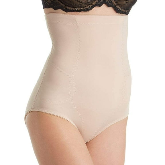 Heavenly Secrets Womens Shapewear Hi-Waist Shaping Brief Nude