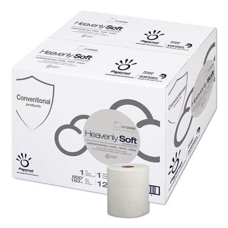 Heavenly Soft Hardwound Paper Towel, Standard, 7.8" X 600 Ft, White, 12 Rolls/carton | Bundle of 2 Cartons