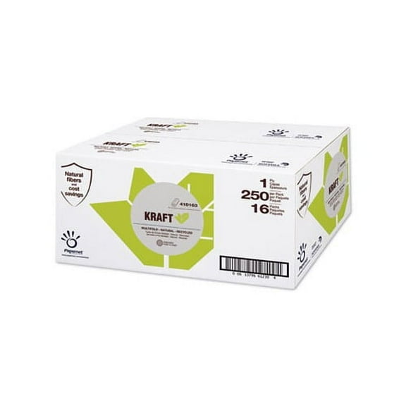 Heavenly Soft Multi-Fold Paper Towel Kraft, 9.5" x 9.25", Brown, 16 Packs/Carton