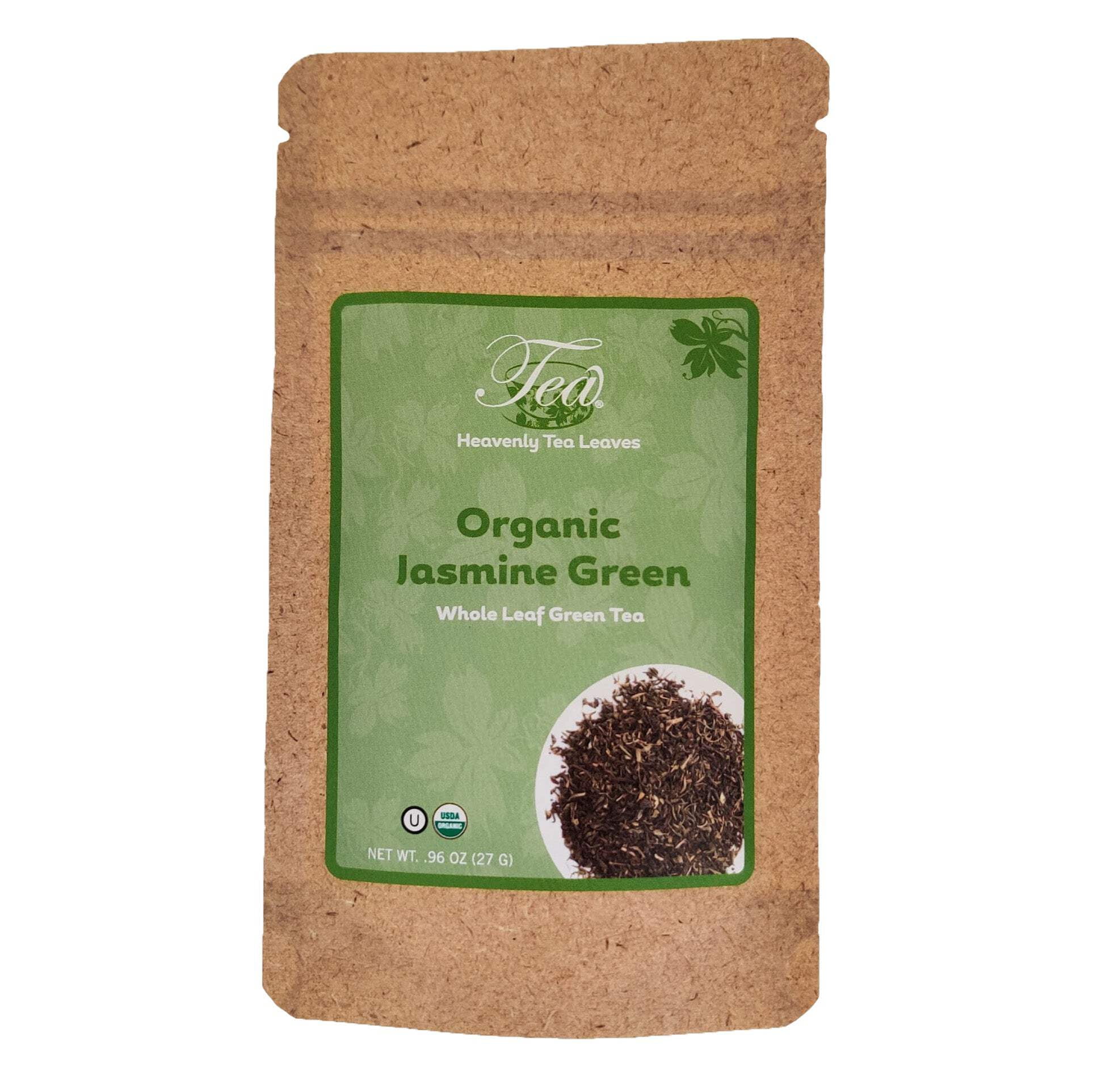 Heavenly Tea Leaves Organic Jasmine Green Loose Leaf Tea, .96 oz ...