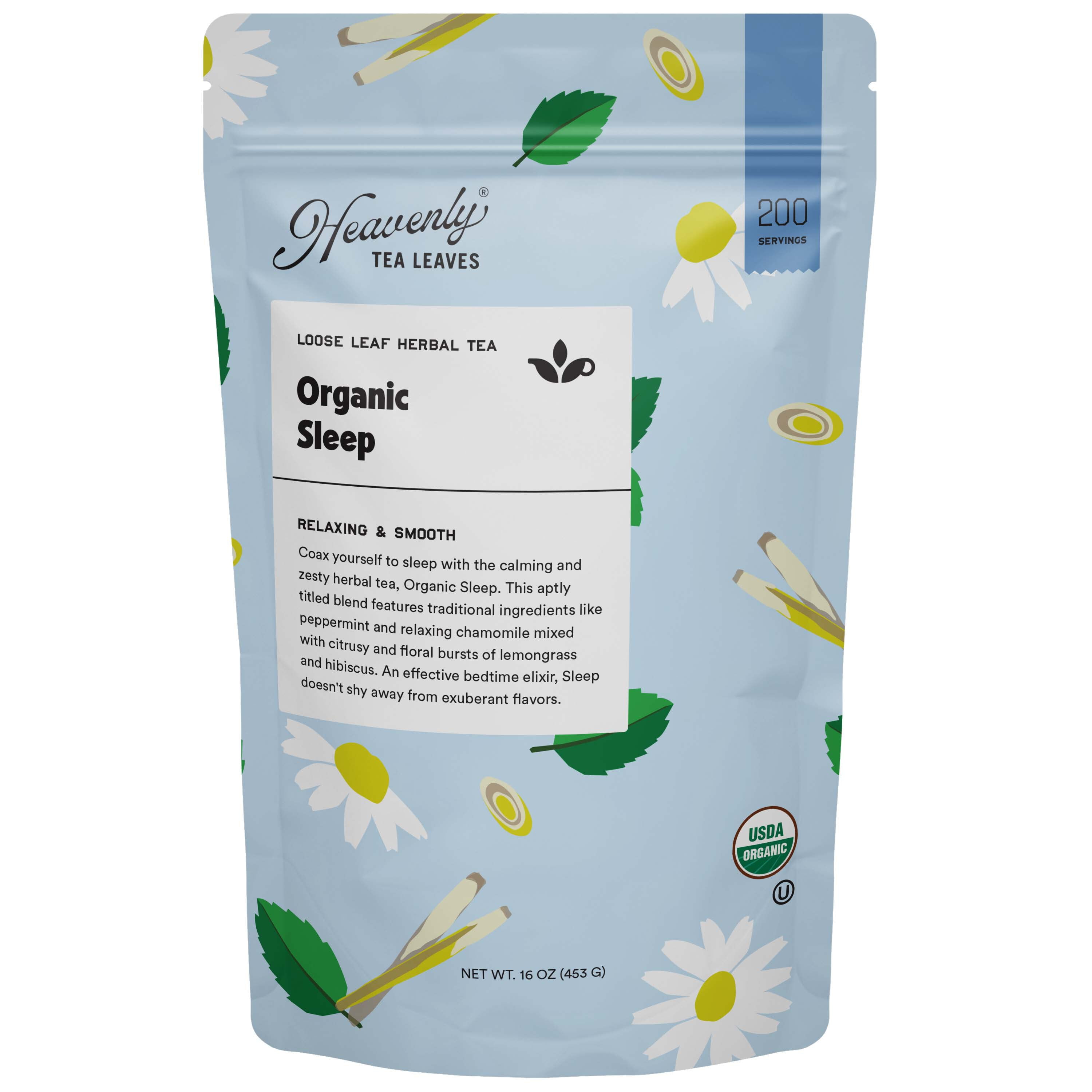 Heavenly Tea Leaves Organic Sleep, Bulk Loose Leaf Herbal Tea, 1 Lb ...
