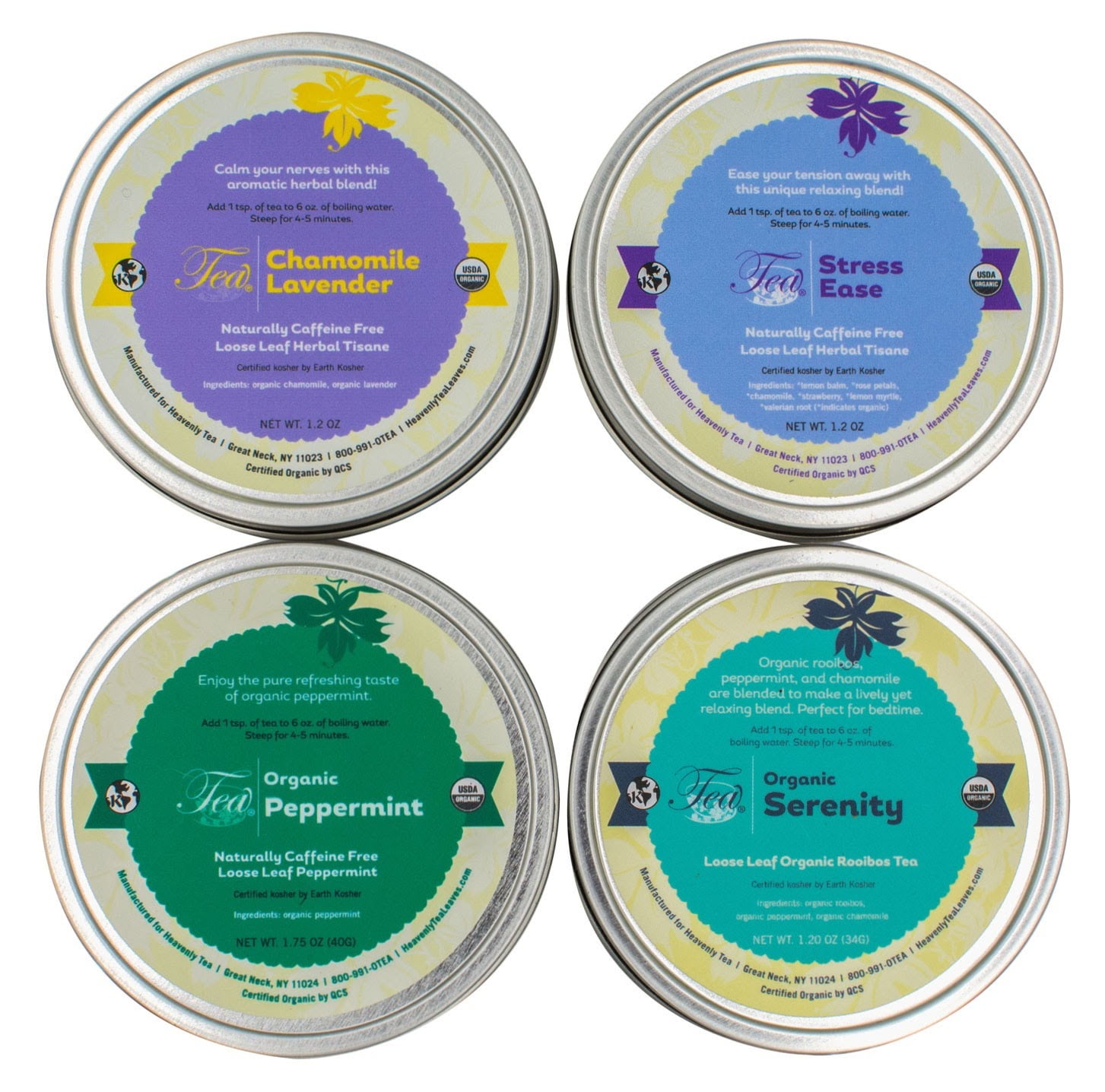 Heavenly Tea Leaves Sleep Loose Leaf Tea Sampler, 4 Count