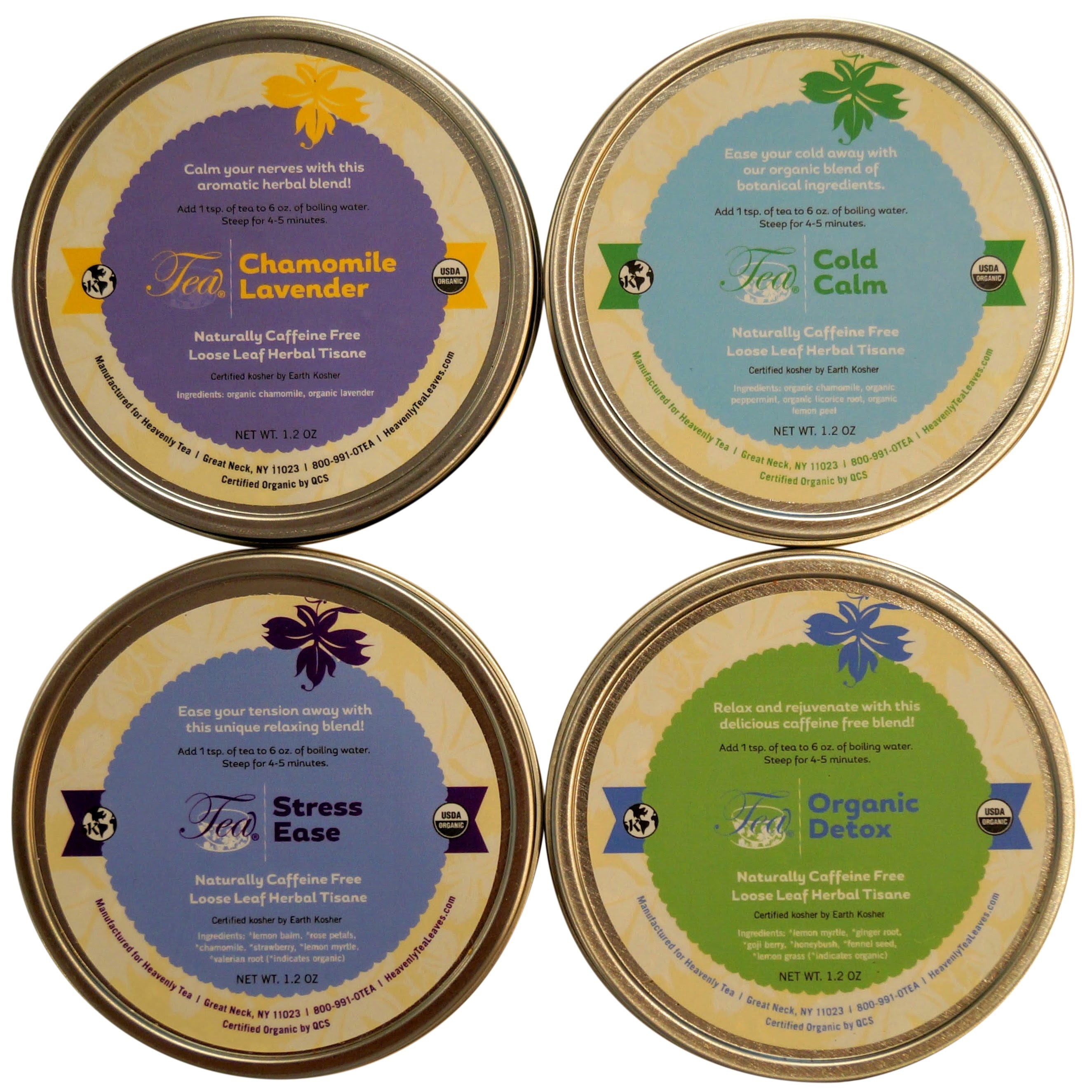 Heavenly Tea Leaves Wellness Loose Leaf Tea Sampler, 4 Count