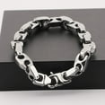thumbnail image 1 of Heavy 14K White Gold Man Bracelet for Men Women 9MM Width Link Chain Men's Wrist Bracelets Luxury Birthday Gifts for Friends Boy, 1 of 6