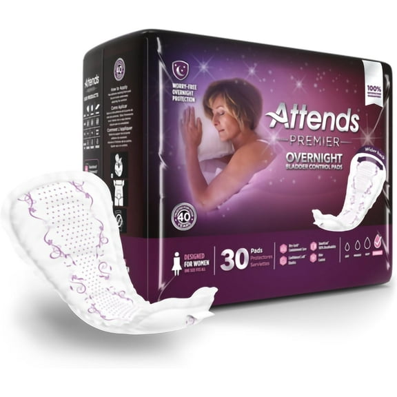 Heavy Absorbency Bladder Control Pad, One Size Fits Most, 30 per Bag