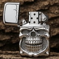 thumbnail image 1 of Heavy Armor Skull Lighter with Double Sided Relief Design, Unique Metal Lighter for Collectors and Gift Giving, 1 of 7