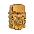 thumbnail image 1 of Heavy Armor Skull Lighter with Double Sided Relief Design, Unique Metal Lighter for Collectors and Gift Giving, 1 of 6