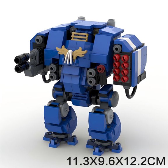 Heavy Assault Mecha Robot MOC Building Blocks, DIY Sci-Fi Combat Armor Model Kit
