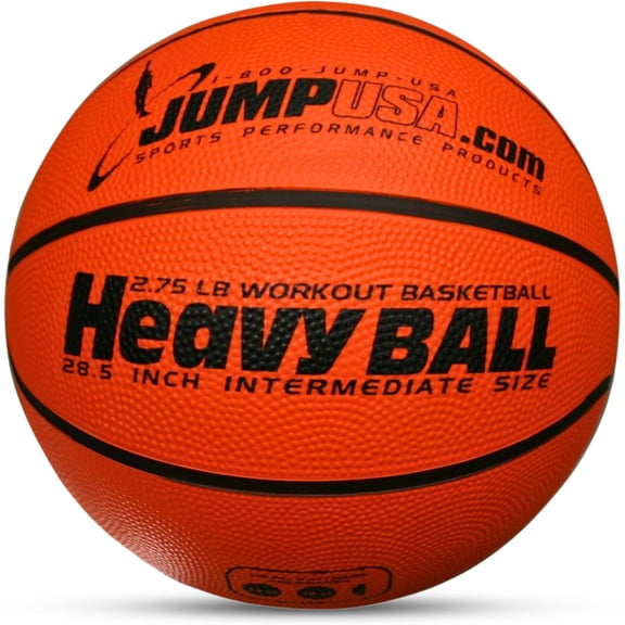 Heavy Ball 3lb Weighted Trainer Basketball Hi-Carbon Rubber with Skills Video