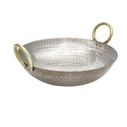 Heavy Base Iron Matthar/Hammered Kadhai | Kadai with Handle for Kitchen | Deep Frying Kadai 1.5 Litre