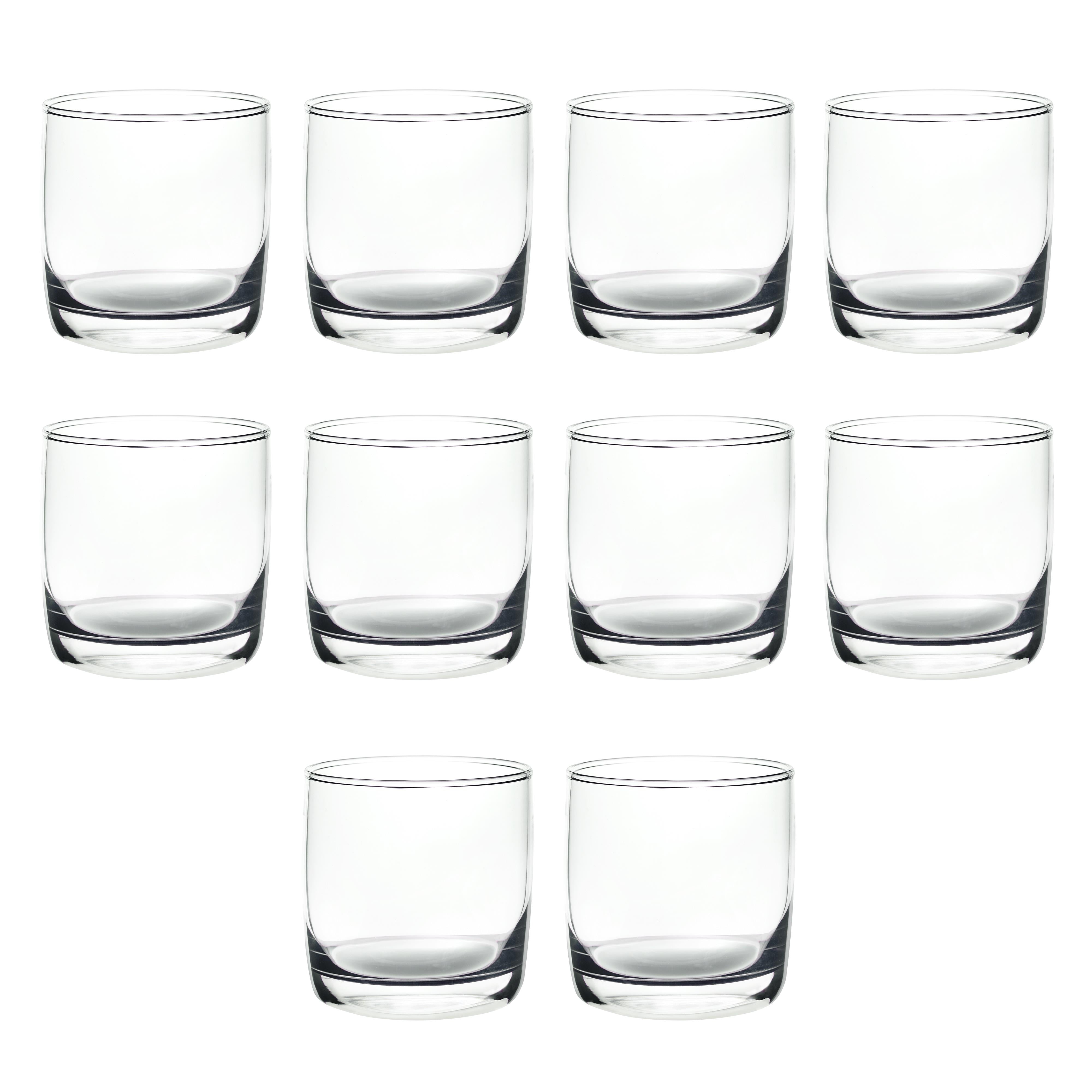 Heavy Base Old Fashioned Whiskey Glasses 10 oz. Set of 10, Bulk Pack