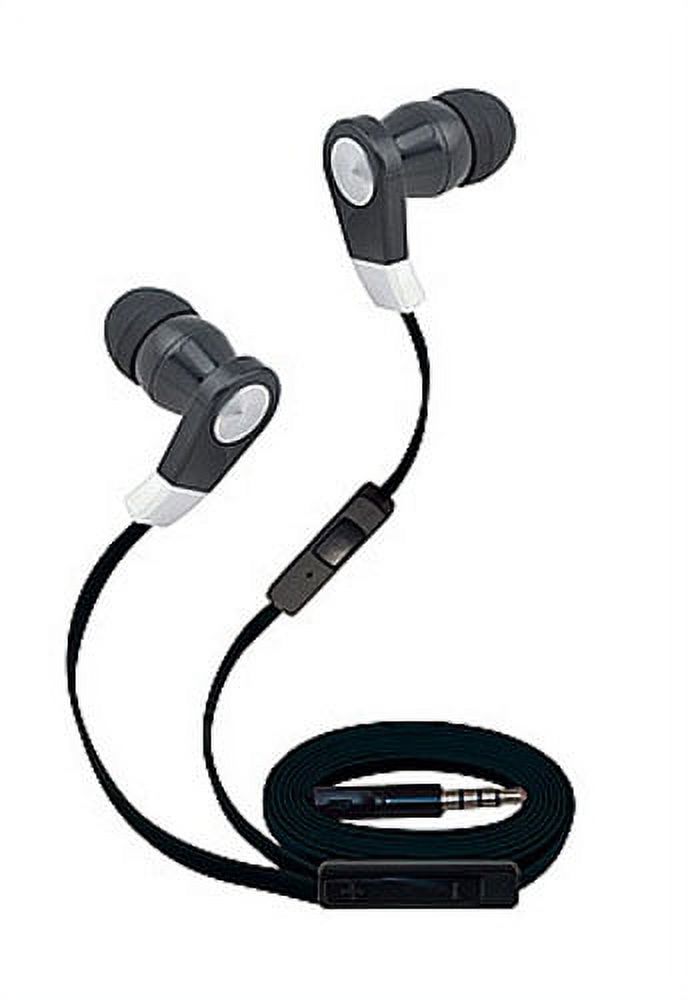 Heavy Bass 3.5mm Stereo Earbuds/ Headset/ Earphones for Nokia 8/ 2/ 5/ X/ 6/ Lumia 930/ 1020/ 920/ 520/ 1520/ 730/ 720 (Black) - w/ Mic + MND Stylus - image 1 of 2