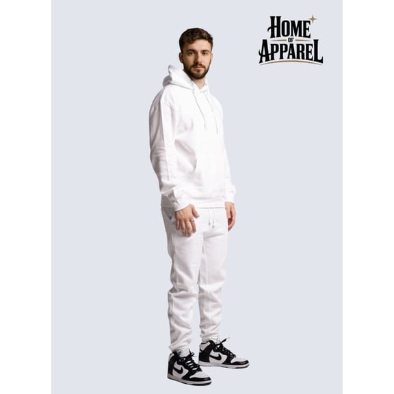 Unisex Heavy Blend 2 - Piece Fleece Sweatsuit Size S - White