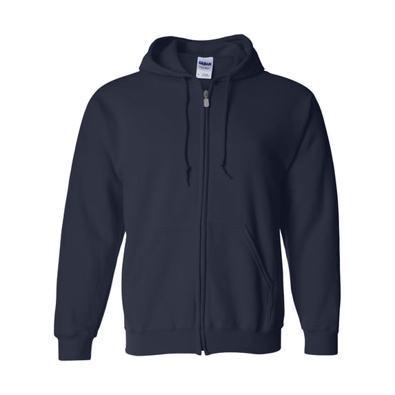 Heavy Blend Full-Zip Hooded Sweatshirt, 5XL, Navy
