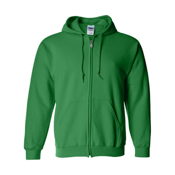 Heavy Blend Full-Zip Hooded Sweatshirt, L, Irish Green