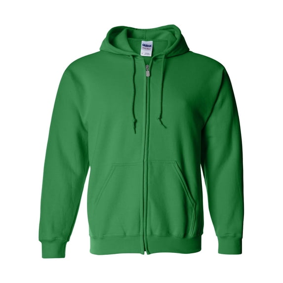 Heavy Blend Full-Zip Hooded Sweatshirt, S, Irish Green