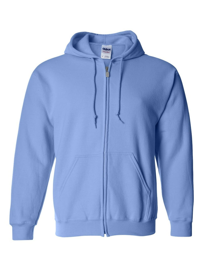 Heavy Blend Full-Zip Hooded Sweatshirt, XL, Carolina Blue