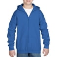 thumbnail image 1 of Heavy Blend Youth Full-Zip Hooded Sweatshirt, L, Royal, 1 of 1
