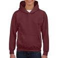 thumbnail image 1 of Heavy Blend Youth Hooded Sweatshirt, L, Maroon, 1 of 3