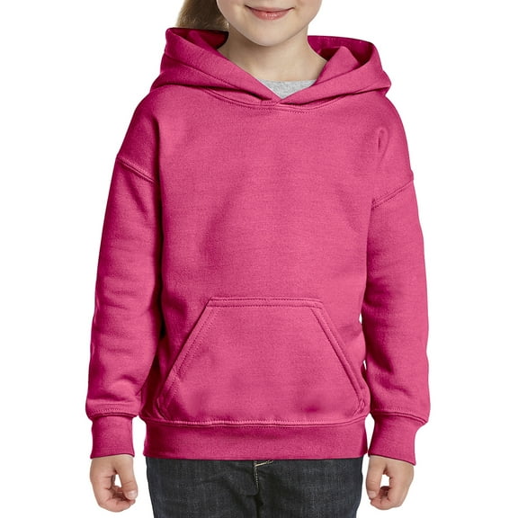 Heavy Blend Youth Hooded Sweatshirt, L, Safety Pink