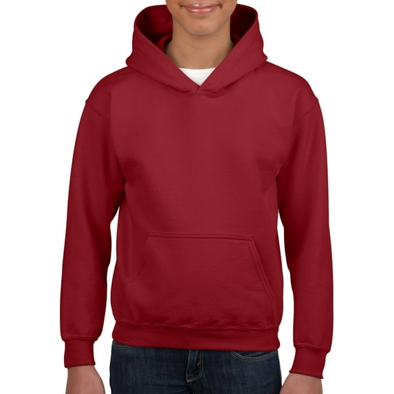 Heavy Blend Youth Hooded Sweatshirt, M, Cardinal Red