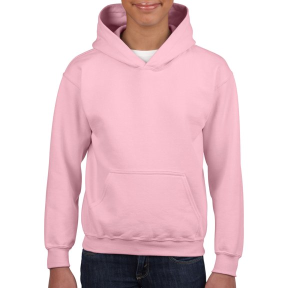 Heavy Blend Youth Hooded Sweatshirt, XL, Light Pink