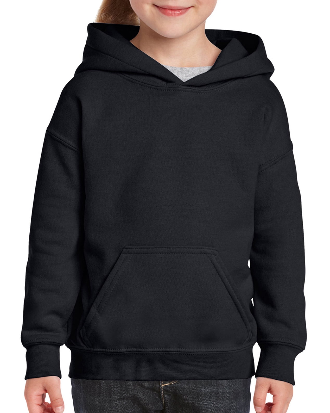 Heavy Blend Youth Hooded Sweatshirt, XS, Black