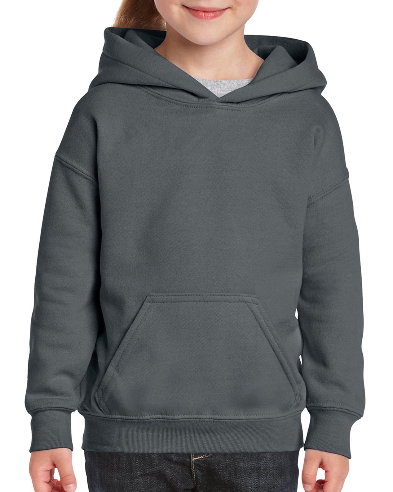 Heavy Blend Youth Hooded Sweatshirt, XS, Charcoal