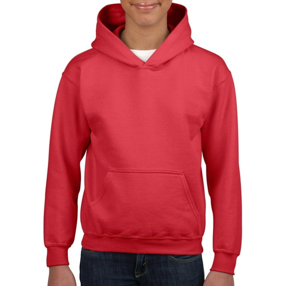 Heavy Blend Youth Hooded Sweatshirt, XS, Red
