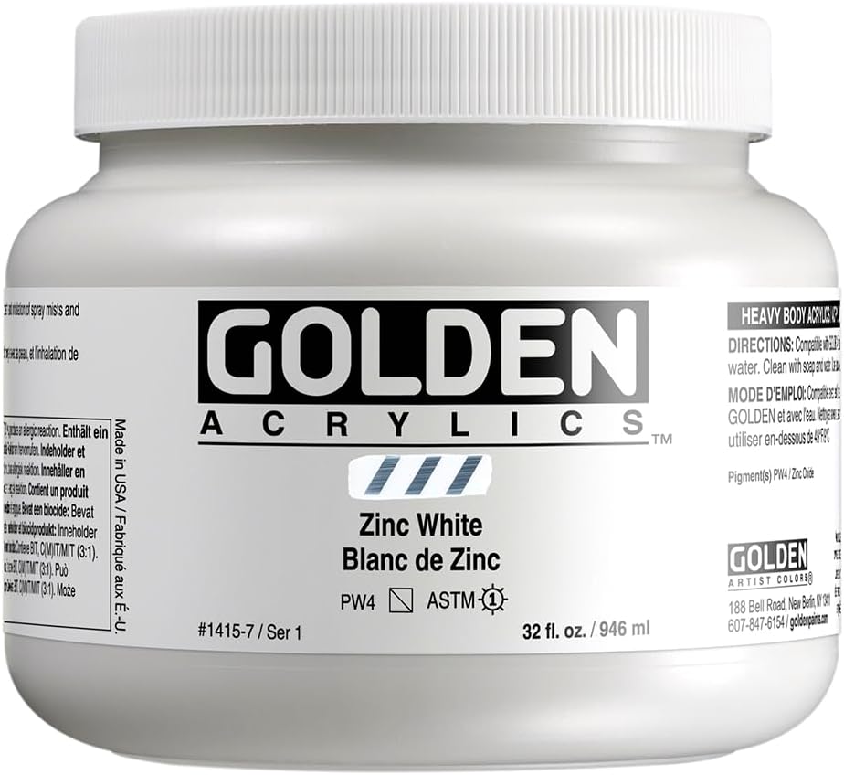 GOLDEN Heavy Body Acrylic Paint – India Yellow Hue, 16 Oz Jar, Professional Grade, Transparent