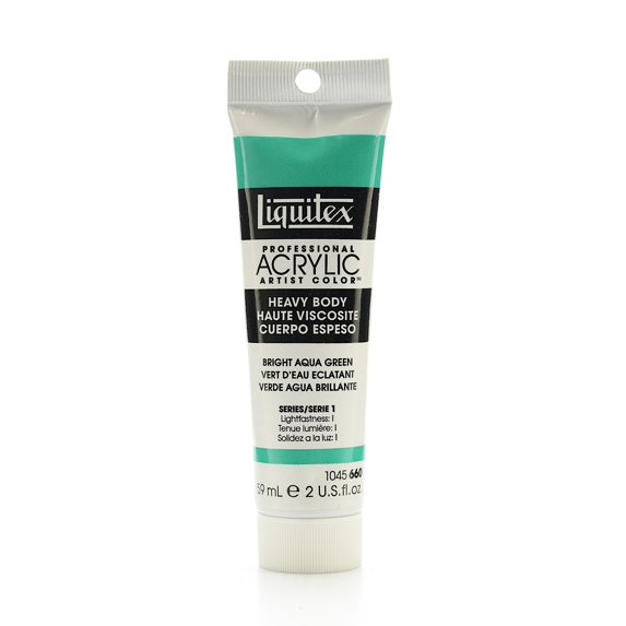 Heavy Body Professional Artist Acrylic Colors bright aqua green, 2 oz. (pack of 3)