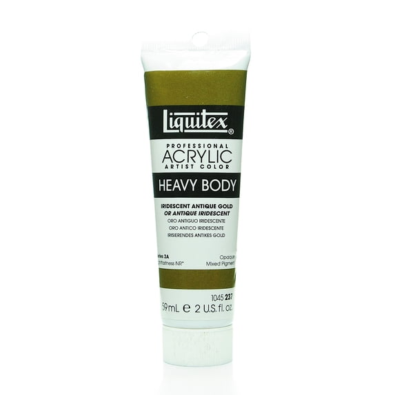 Heavy Body Professional Artist Acrylic Colors iridescent antique gold, 2 oz. (pack of 2)
