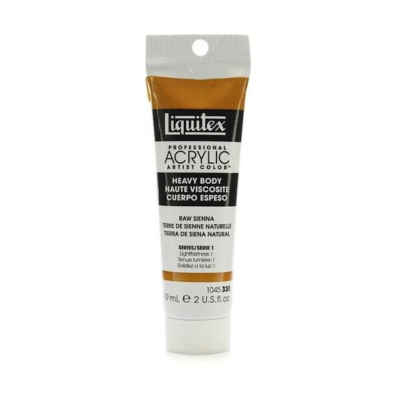 Heavy Body Professional Artist Acrylic Colors raw sienna, 2 oz. (pack of 3)