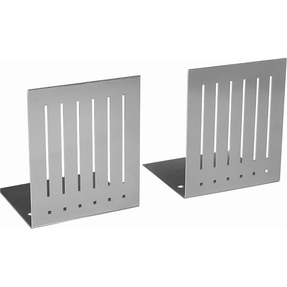 Heavy Bookends for Book Shelves Cookbooks Vinyl Records, No Skid Heavy Duty Metal Decorative Book Stopper Sturdy Steel Holder for Home Office Large Bookends for Heavy Books, Pewter Gray