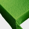 thumbnail image 1 of Heavy Brocade Shiny Christmas Tablecloth Candy Canes Green, 1 of 1