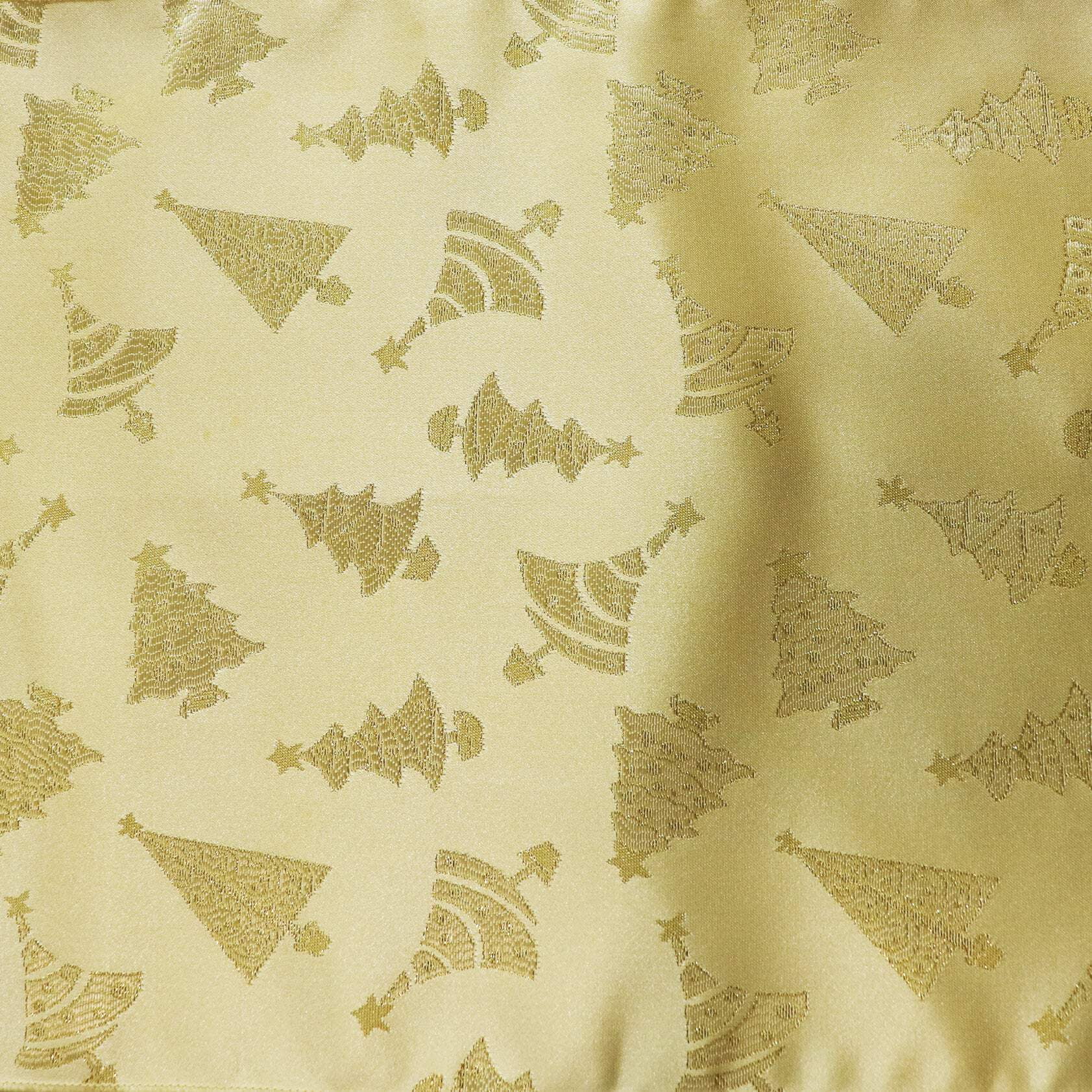 Heavy Brocade Shiny Tinsel Threads Christmas Trees Design Fabric 56" Wide by 36"(1-Yard) for Arts, Crafts, & Sewing
