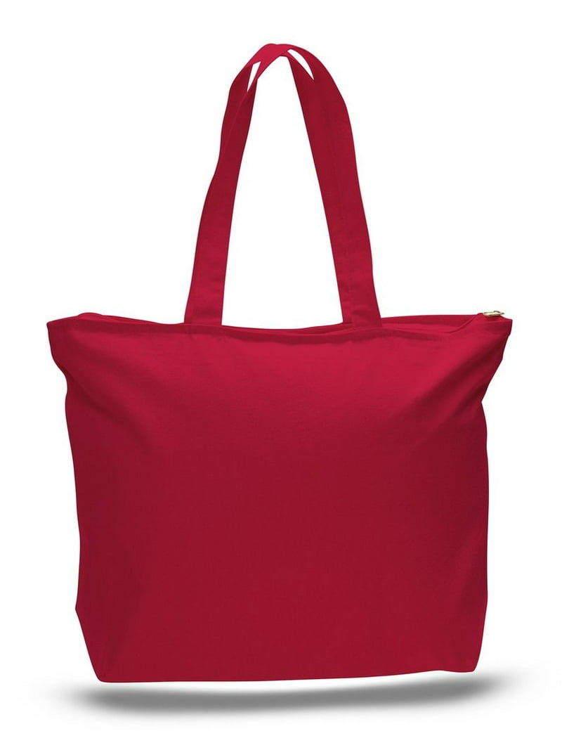 Heavy Canvas Tote Bag with Zip Top - Walmart.com