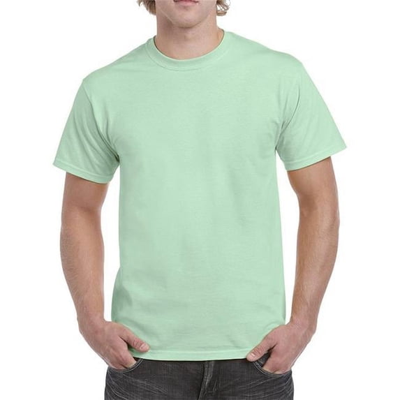Heavy Cotton Mint Green Adult T-Shirt, Large - Case of 12