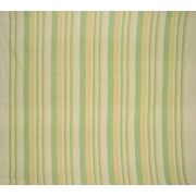 Heavy Cotton Ribbed Bedspread 98 x 88 Full Green & Yellow on Beige