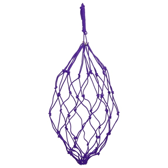 Showman Heavy 42" Cotton Rope Hay Net (Purple)
