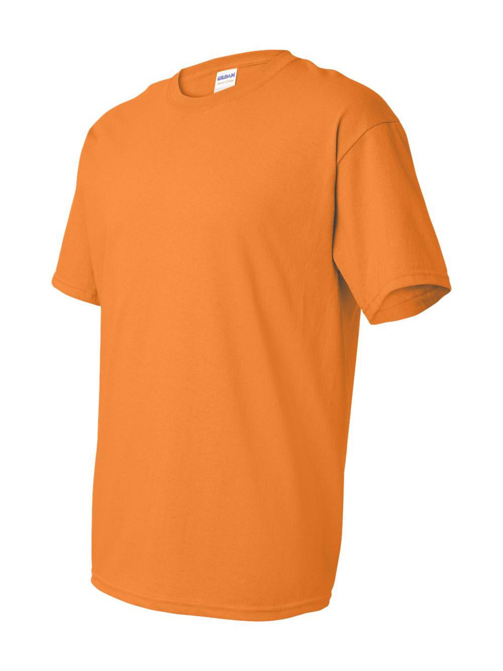 Gildan Confezione 2 T-Shirt Uomo Ultra Cotton Con Tasca, 100% Cotone, Colori Sicurezza Verde/Arancione, Taglia XL