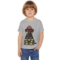thumbnail image 1 of Heavy Cotton™ Toddler T-shirt Dog is a Firefighter Choose from 100 Dogs, 1 of 4