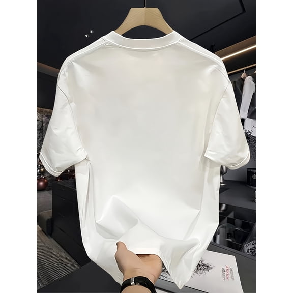 Heavy Cotton Trendy Brand Printed Short-Sleeved T-Shirt Men'S Summer New Casual Versatile Loose Large Size Tops for Men