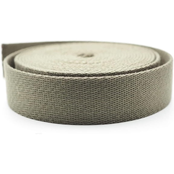 Heavy Cotton Webbing - Straps for Arts and Crafts, Luxury Bag Strap High Density Webbing (1 Inch x 5 Yards, Olive Drab)