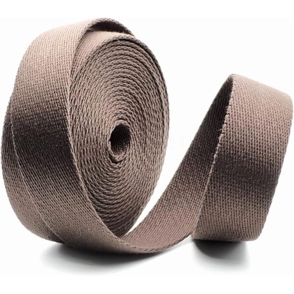 Heavy Cotton Webbing - Straps for Arts and Crafts, Luxury Bag Strap High Density Webbing (2 Inches x 5 Yards, Chocolate)