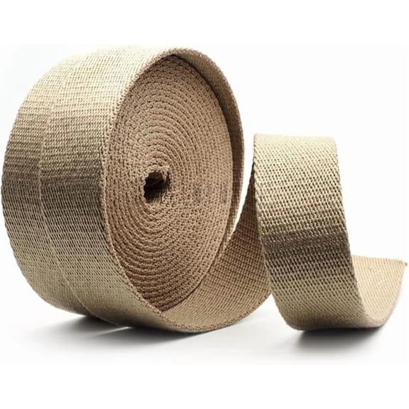 Heavy Cotton Webbing - Straps for Arts and Crafts, Luxury Bag Strap High Density Webbing (2 Inches x 5 Yards, Khaki)