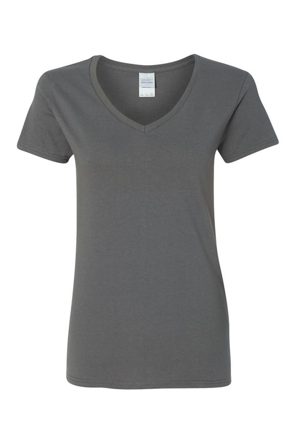 G500VL Ladies' Heavy Cotton™ 5.3 oz. V-Neck T-Shirt