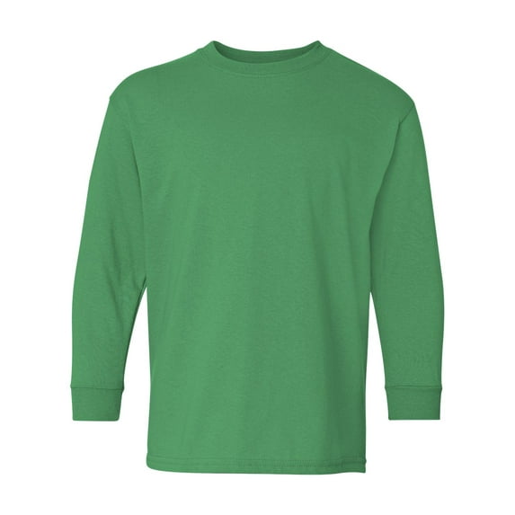 Heavy Cotton Youth Long Sleeve T-Shirt, M, Irish Green