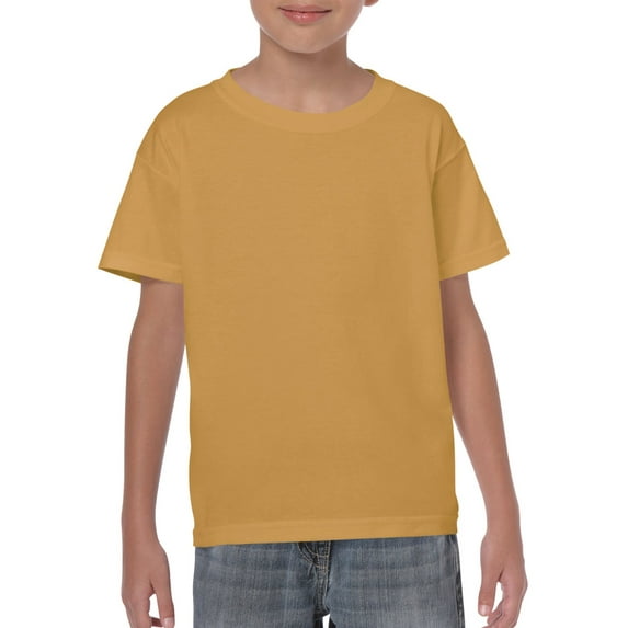 Heavy Cotton Youth T-Shirt, L, Old Gold